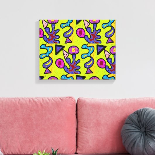 Artistieke koralen canvas afdruk (Insitu (Woonkamer))