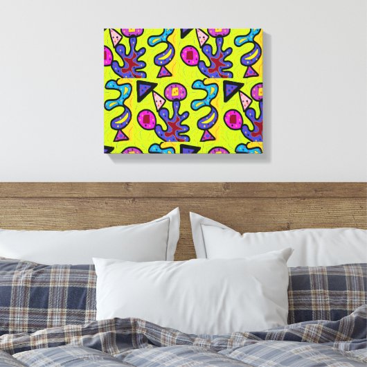 Artistieke koralen canvas afdruk (Insitu (Slaapkamer))