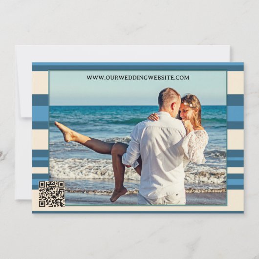 Artistieke Kust Vuurtoren Foto Sla de datum op Save The Date (Achterkant)