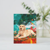 Artistieke Labrador Dog Abstract Briefkaart (Staand voorkant)
