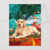 Artistieke Labrador Dog Abstract Briefkaart (Voorkant)
