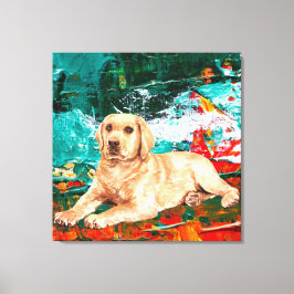 Artistieke Labrador Dog Abstract Canvas Afdruk