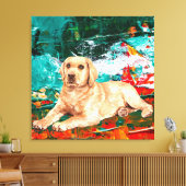 Artistieke Labrador Dog Abstract Canvas Afdruk (Insitu (Woonkamer))