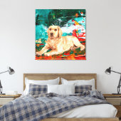 Artistieke Labrador Dog Abstract Canvas Afdruk (Insitu (Slaapkamer))