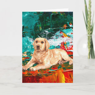 Artistieke Labrador Dog Abstract Kaart
