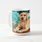 Artistieke Labrador Dog Abstract Koffiemok (Voorkant links)