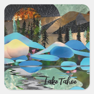 Artistieke Lake Tahoe sticker