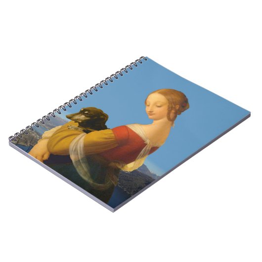 Artistieke laptop "Madonna met Dachshund" Notitieboek (Linkerzijde)
