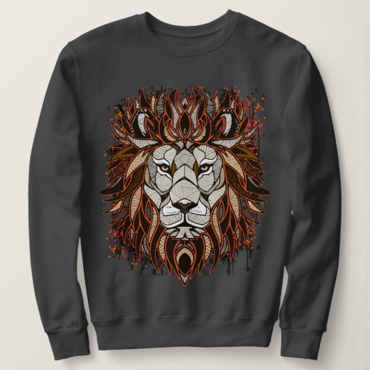 Artistieke leeuwenkop Portret - Lion Sweatshirt (Design voorkant)