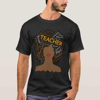 Artistieke leraar afro voor Afrikaanse Amerikaanse T-shirt