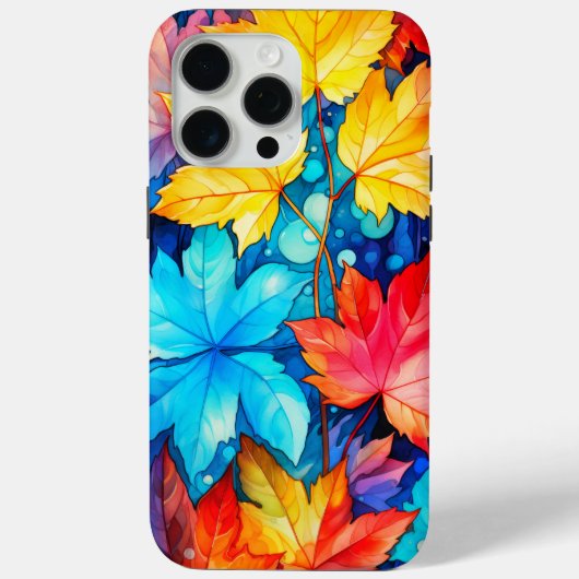 Artistieke levendige gevallen herfst bladeren illu Case-Mate iPhone case (Achterkant)