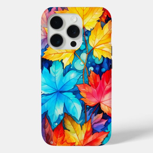 Artistieke levendige gevallen herfst bladeren illu Case-Mate iPhone case (Achterkant)