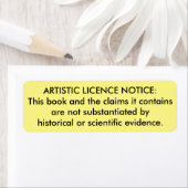 "Artistieke licentie" sticker voor Bijbels (Insitu)