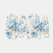 Artistieke lichte pastelblauwe Rozen Bedankdoosjes (Uitgevouwen)