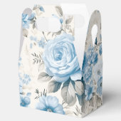 Artistieke lichte pastelblauwe Rozen Bedankdoosjes (Geopend)