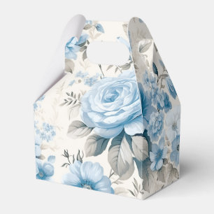 Artistieke lichte pastelblauwe Rozen Bedankdoosjes