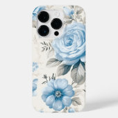 Artistieke lichte pastelblauwe Rozen Case-Mate iPhone Case (Achterkant)