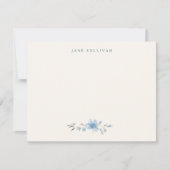 Artistieke lichte pastelblauwe Rozen Notitiekaartje (Voorkant)