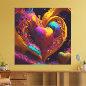 Artistieke liefde canvas afdruk (Insitu (Woonkamer))