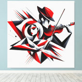 Artistieke liefde en muziek canvas afdruk (Insitu (Houten vloer))