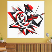 Artistieke liefde en muziek canvas afdruk (Insitu (Woonkamer))