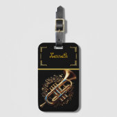 Artistieke liefde voor muziek bagagelabel (Voorkant (verticaal))