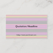 Artistieke LIght Kleurrijke Stripes Visitekaartje (Achterkant)