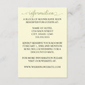 Artistieke lijn verlaat bruiloft informatiekaartje (Voorkant)