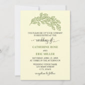 Artistieke lijn verlaat bruiloft kaart (Voorkant)