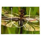 Artistieke limonade in bruin en geel op groen groot cadeauzakje (Voorkant)