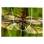 Artistieke limonade in bruin en geel op groen groot cadeauzakje (Achterkant)