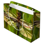 Artistieke limonade in bruin en geel op groen groot cadeauzakje (Achterkant Gekanteld)