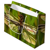 Artistieke limonade in bruin en geel op groen groot cadeauzakje (Voorkant Gekanteld)