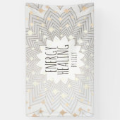 Artistieke Lotus Flower Mandala Holistic Healer Bu Spandoek (Verticaal)