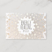 Artistieke Lotus Flower Mandala Holistic Healer Visitekaartje (Voorkant)