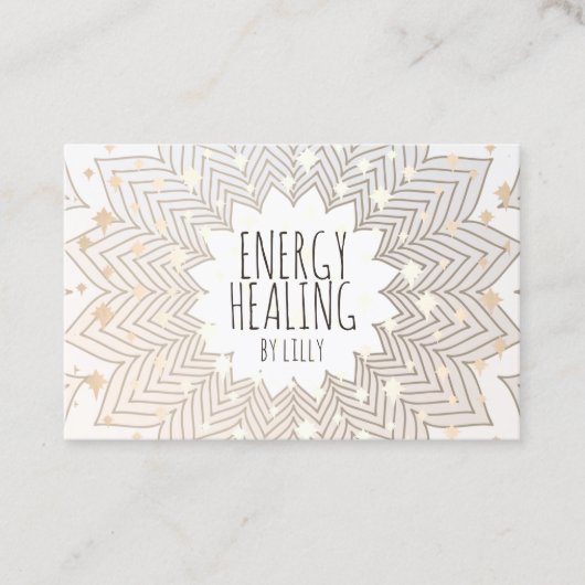 Artistieke Lotus Flower Mandala Holistic Healer Visitekaartje (Voorkant)