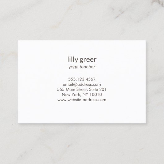 Artistieke Lotus Flower Mandala Holistic Healer Visitekaartje (Achterkant)