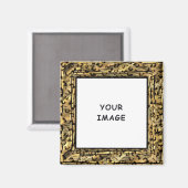 Artistieke luipaard foto foto grens magneet (Voorkant / Achterkant)