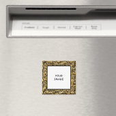 Artistieke luipaard foto foto grens magneet (Insitu (Vaatwasser))