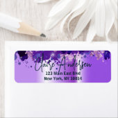 Artistieke Luxe Chic Modern Glam Paars Etiket (Insitu)