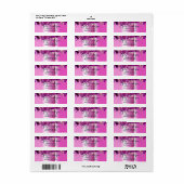 Artistieke Luxe Chic Modern Glam Pink Metallic Etiket (Full Sheet)