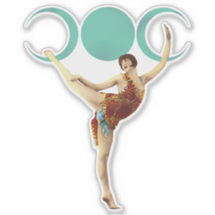 Artistieke  Maan Dancer Sticker