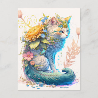 Artistieke Majestic kat illustratie Briefkaart