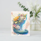 Artistieke Majestic kat illustratie Briefkaart (Staand voorkant)
