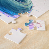 Artistieke Majestic kat illustratie Legpuzzel (Zijkant)