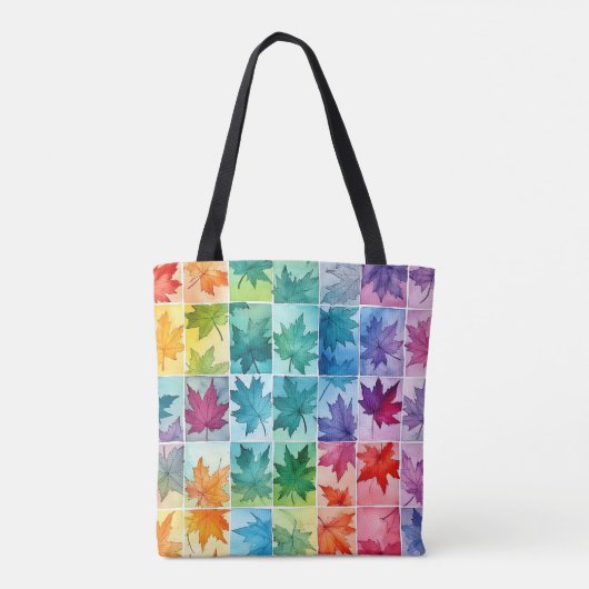 Artistieke Maple Leaf Carryall Tote Bag (Achterkant)