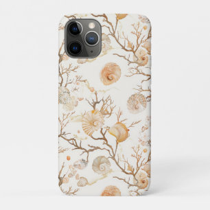 Artistieke marine koraal schelp terracotta ivoor Case-Mate iPhone case