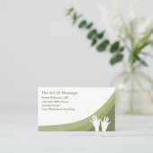 Artistieke massage therapie visitekaartje (Staand voorkant)
