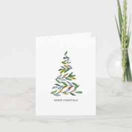 Artistieke minimalistische kerstboom Kaarten