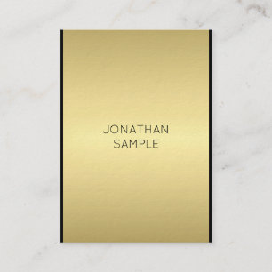 Artistieke Moderne Glamour Elegante Zwarte Gouden  Visitekaartje